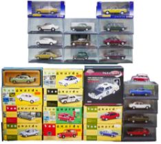 A collection of twenty-seven Corgi and Lledo Vanguards model cars, including Hillman Avengers,