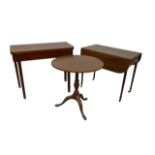 A group of 19th century mahogany furniture, comprising a Pembroke table, an occasional table with