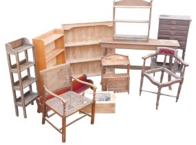 A group of Edwardian and later furniture in need of restoration