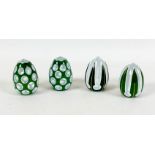 A group of four Saint Louis flashed glass paperweights. (4)