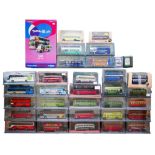 A collection of thirty-five model buses, comprising twenty Corgi Original Omnibus Company models,