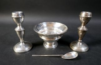 A small group of silver items, including a limited edition silver pedestal bowl inscribed with '