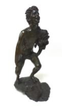 Giuseppe Renda (Italian, 1859-1939): 'Fisherboy' (Pecatorello; Estasi), a bronze sculpture,