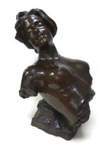 Giuseppe Renda (Italian, 1859-1939): 'Ecstasy' (Estasi o Volutta), a bronze sculpture, signed 'G