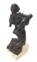 Giuseppe Renda (Italian, 1859-1939): 'Water Carrier' (L’acquaiola), circa 1910, a bronze