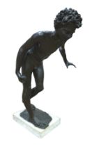 Giuseppe Renda (Italian, 1859-1939): 'Boy playing with a ball' (Giocatore di bocce), a bronze