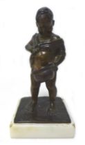 Giuseppe Renda (Italian, 1859-1939): 'Boy taking a pee' (Bambino che fa pipi) circa 1910, a bronze