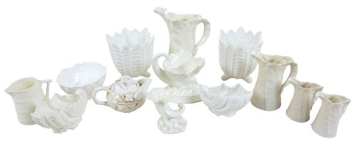 A collection of Coalport and Royal Worcester ceramics, including a pair of Coalport White