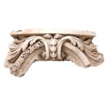 A plaster cast of a door or window arch, from an 18th century original, with acanthus leaf moulding,