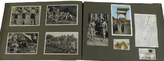 An interesting postcard and photograph album, relating to the Scouts 1930s-1950s, including hand