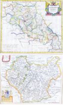 Two coloured maps of Northamptonshire one by Robert Morden, largest 44cm by 50cm. (2)