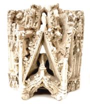 A plaster cast of part of a Gothic pier, from Ratty and Kett of Cambridge, used as a life size model