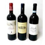 Vintage Wine: three bottles of red wine