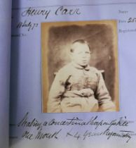 A Victorian photographic album of Falkingham Kesteven County prison inmates, dating from 1870