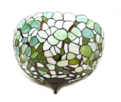 A Tiffany style ceiling light, 75cm diameter by 35cm high.