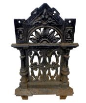 A Victorian cast iron fire panel, 55 by 87.5cm high.