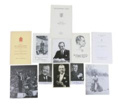 A small group of Malcolm Sargent ephemera, including some signed photocards, some facsimile