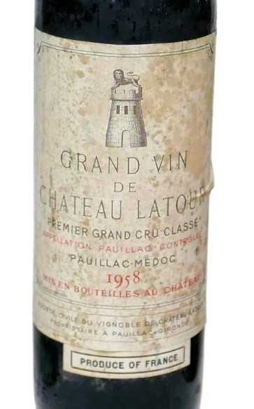 Vintage wine: five bottles of 1958 Grand Vin de Chateau Latour, Pauillac-Medoc, Premier grand Cru - Image 2 of 4