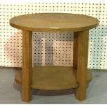 AN OAK OVAL TWO TIER OCCASIONAL TABLE