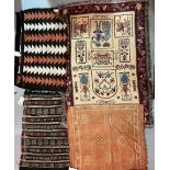 FOUR ASSORTED TEXTILES AND RUGS