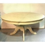 A MODERN WHITE PAINTED CIRCULAR CENTRE TABLE