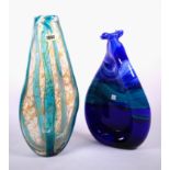 MDINA, TWO ART GLASS VASES