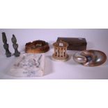 COLLECTABLES INCLUDING AN EGYPTIAN HARDSTONE ASHTRAY (7)