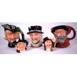 ROYAL DOULTON, A GROUP OF FIVE CHARACTER JUGS (5)