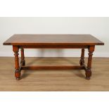 A 17TH CENTURY STYLE OAK REFECTORY TABLE