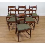 A SET OF SIX GEORGE IV MAHOGANY DINING CHAIRS (8)