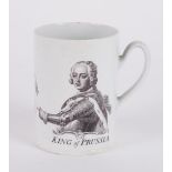A WORCESTER `KING OF PRUSSIA' MUG