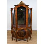 A FRENCH GILT-METAL MOUNTED KINGWOOD VITRINE