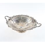 A VICTORIAN SILVER TWIN HANDED FRUIT BOWL