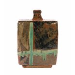 SHOJI HAMADA ( 1894-1978) A RECTANGULAR STONEWARE BOTTLE VASE