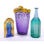 THREE PIECES OF KOSTA BODA GLASS (3)