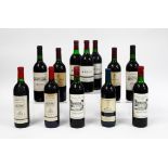 TWELVE BOTTLES OF RED WINE TO INCLUDE TWO BOTTLES OF CHATEAU PECH-LATT CORBIERES 1995 AND 2005...