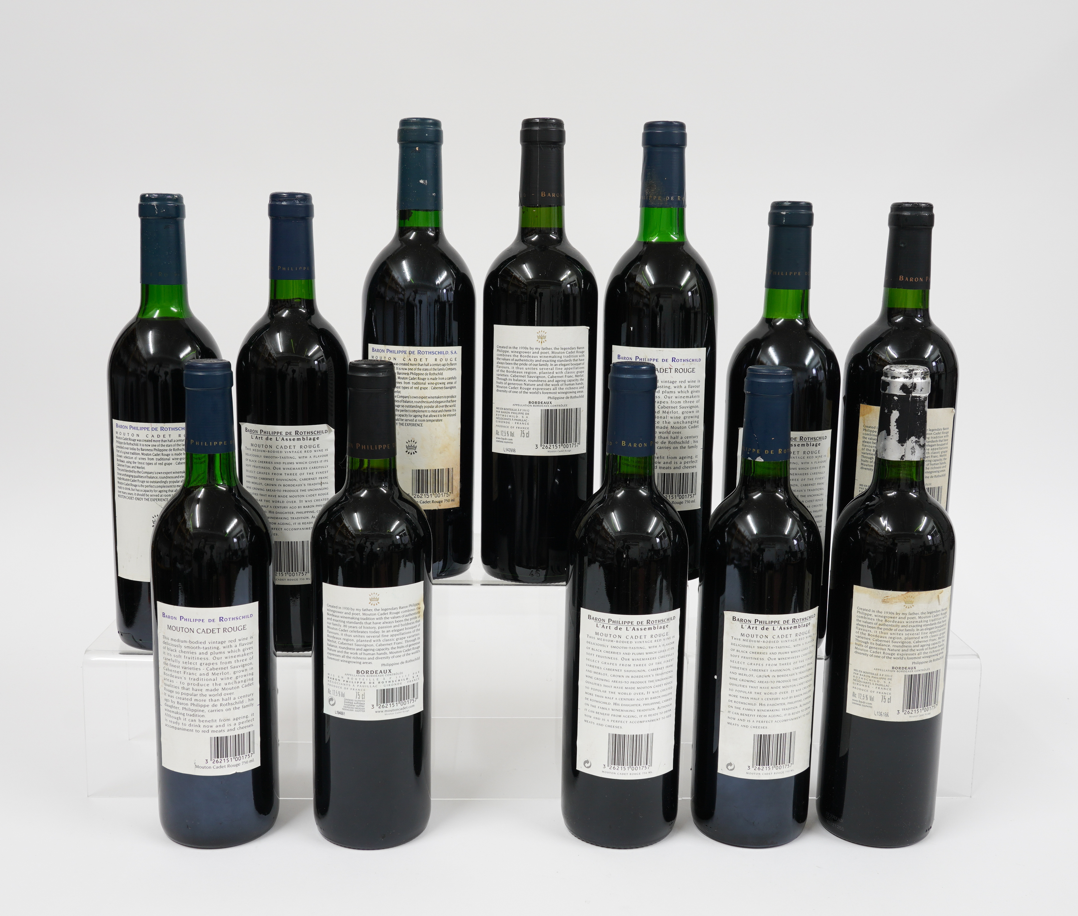 TWELVE BOTTLES OF BARON DE ROTHSCHILD MOUTON CADET BORDEAUX (12) - Image 2 of 2