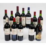 TWELVE BOTTLES OF RED WINE TO INCLUDE A BOTTLE OF CHATEAU TOUR DU MONT HAUT-MEDOC 1998 (12)