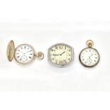 A VICTORIAN SILVER FULL HUNTER KEYLESS WIND POCKET WATCH BY HUNT & ROSKELL AND TWO FURTHER...