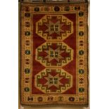 A TURKISH RUG OF CAUCASIAN DESIGN