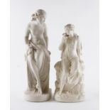 A PARIAN FIGURE OF UNDINE AND ANOTHER FEMALE FIGURE (2)