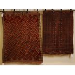 A YUMUT RUG AND A TURKMEN (2)