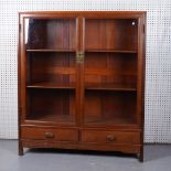 A MODERN CHINESE HARDWOOD DISPLAY CABINET