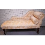 A VICTORIAN STYLE CHAISE LOUNGE
