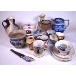 A LARGE GROUP OF MOSTLY ENGLISH AND EUROPEAN DECORATIVE CERAMICS