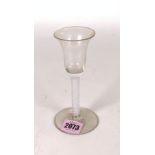 A 19TH CENTURY WINE GLASS WITH AIR-TWIST STEM