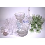 GLASSWARE; A QUANTITY OF 19TH CENTURY AND LATER GLASS (QTY)