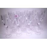 WATERFORD; A SET OF TWELVE MODERN CHAMPAGNE FLUTES (12)