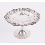 A SILVER PEDESTAL BONBON DISH