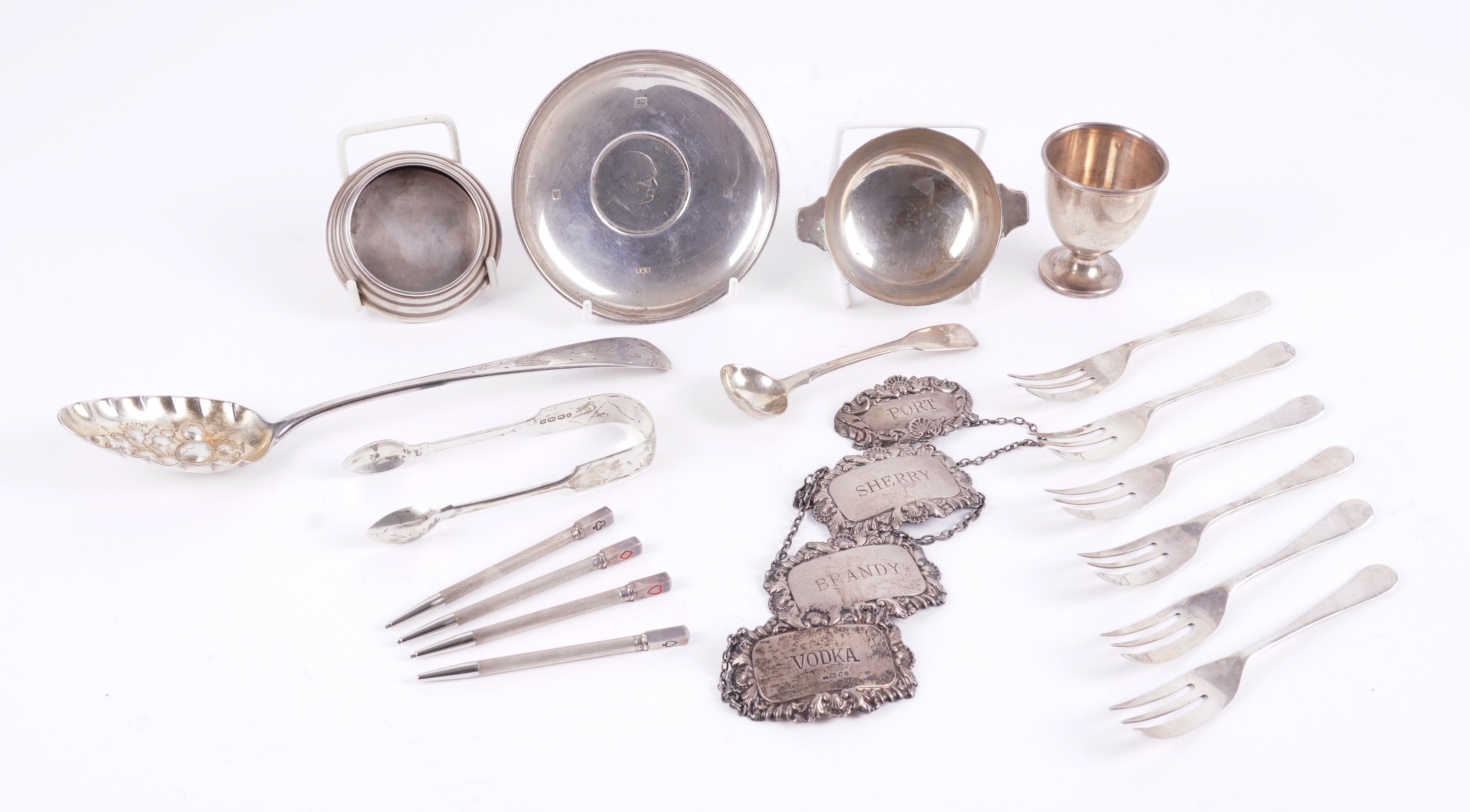 A COLLECTION OF SILVER AND SILVER MOUNTED WARES (13) - Image 2 of 2